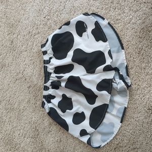 Women's Cow Print Boa Running Shorts